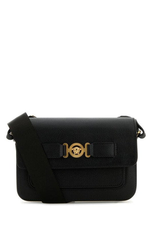 VERSACE | Black leather Medusa Biggie crossbody bag