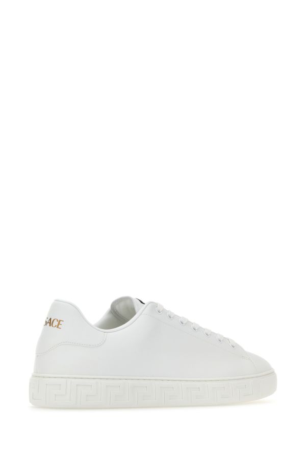 VERSACE | White synthetic leather Greca sneakers