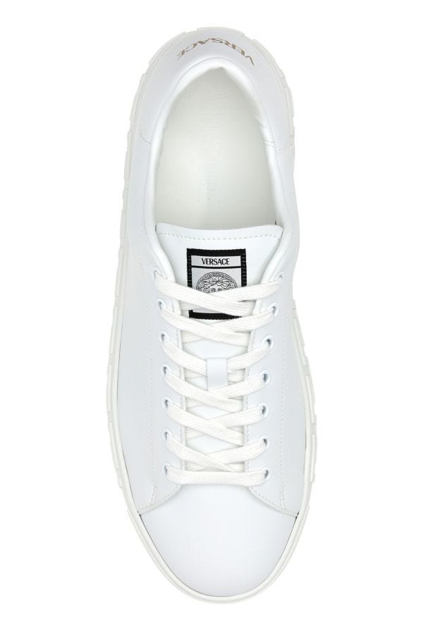 VERSACE | White synthetic leather Greca sneakers