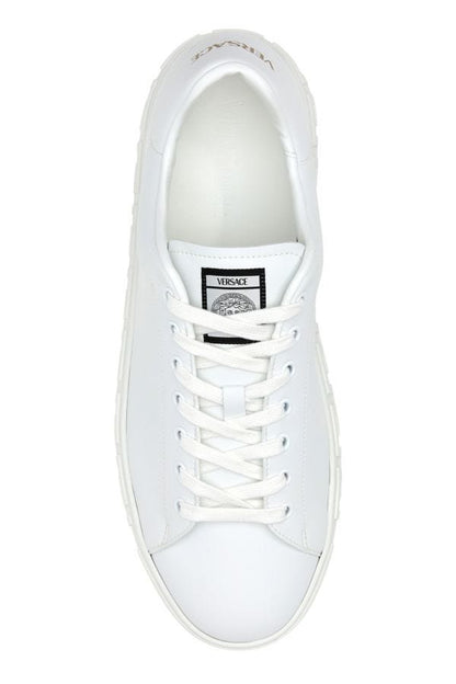 VERSACE | White synthetic leather Greca sneakers