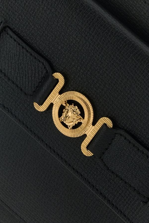 VERSACE | Black leather Medusa Biggie clutch