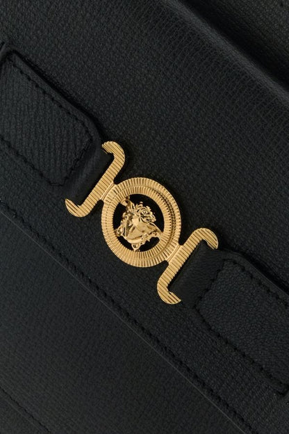 VERSACE | Black leather Medusa Biggie clutch