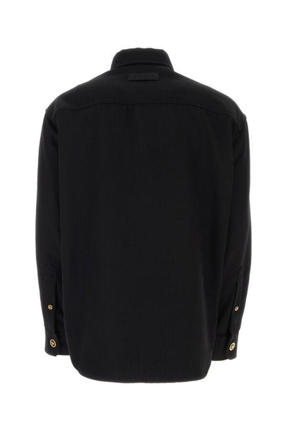 VERSACE | Black wool shirt