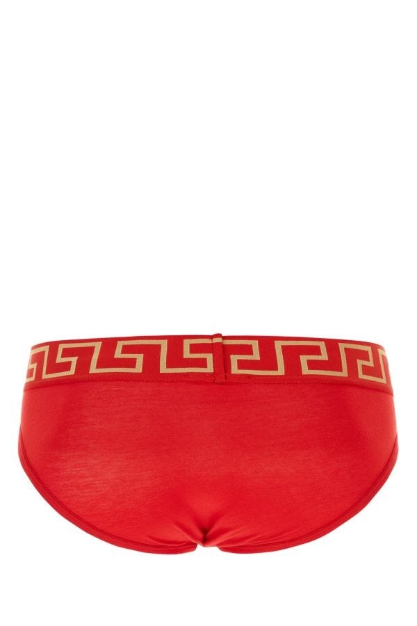 VERSACE | Red stretch cotton brief