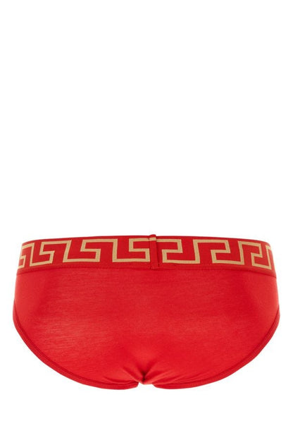 VERSACE | Red stretch cotton brief