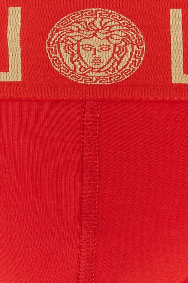 VERSACE | Red stretch cotton brief