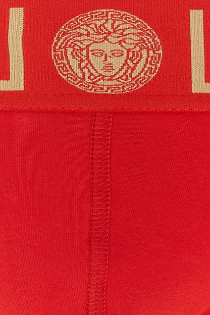VERSACE | Red stretch cotton brief