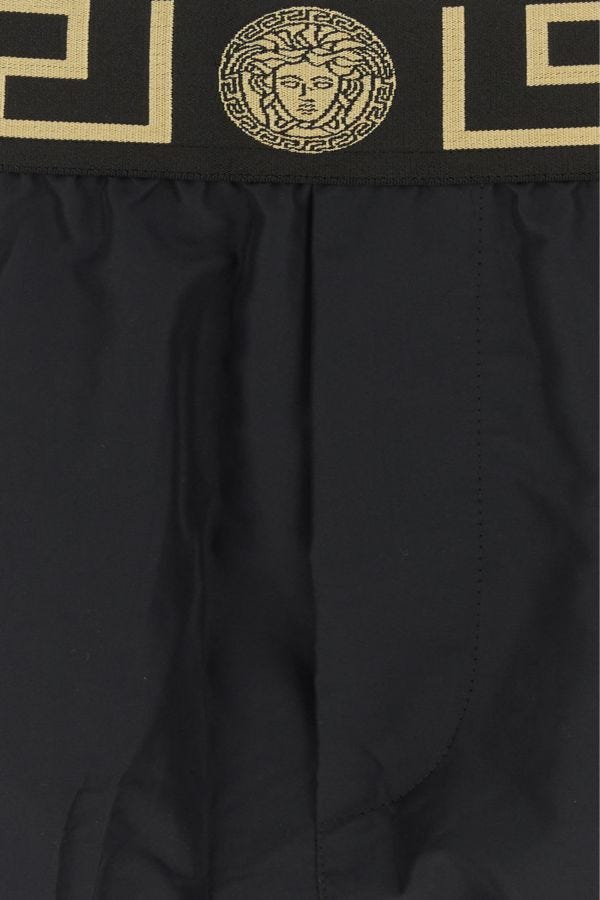 VERSACE | Black polyester swimming shorts