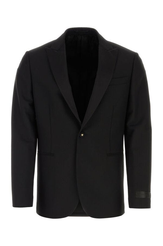 VERSACE | Black wool blend blazer