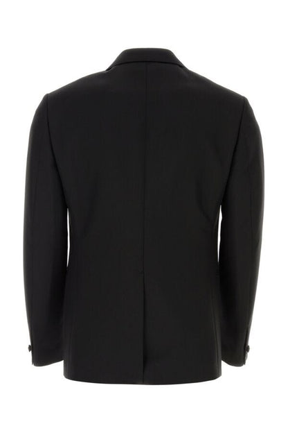 VERSACE | Black wool blend blazer