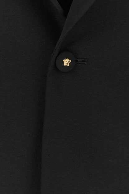 VERSACE | Black wool blend blazer
