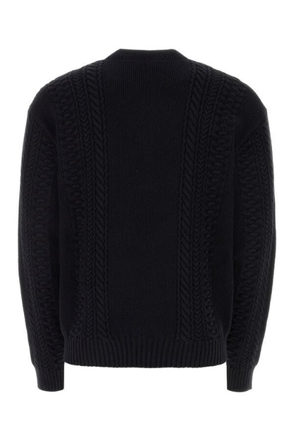 VERSACE | Black cotton blend sweater