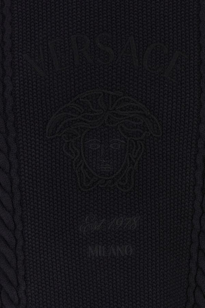 VERSACE | Black cotton blend sweater