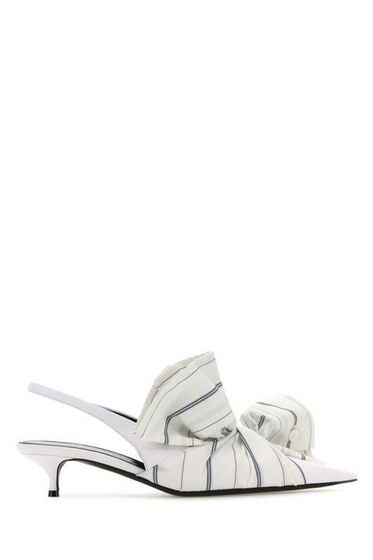 BALENCIAGA | White leather Chemise pumps