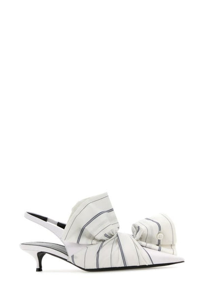BALENCIAGA | White leather Chemise pumps