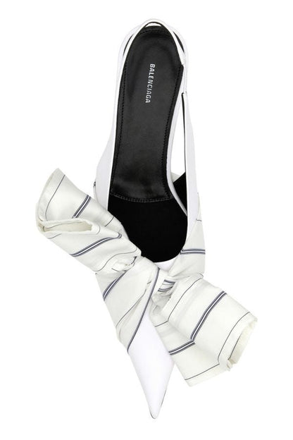 BALENCIAGA | White leather Chemise pumps