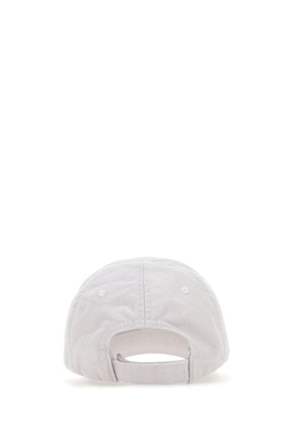 BALENCIAGA | White drill Politico Stencil baseball cap