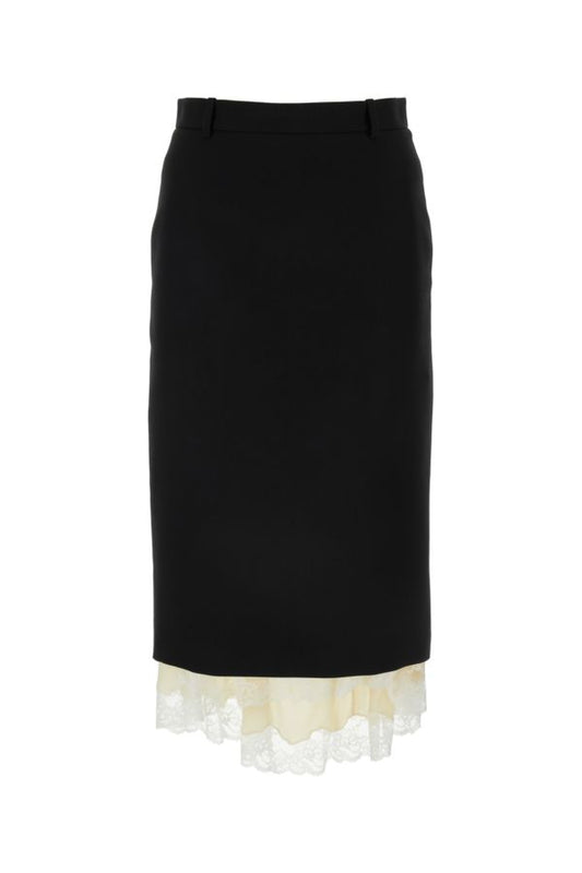 BALENCIAGA | Black gabardine skirt