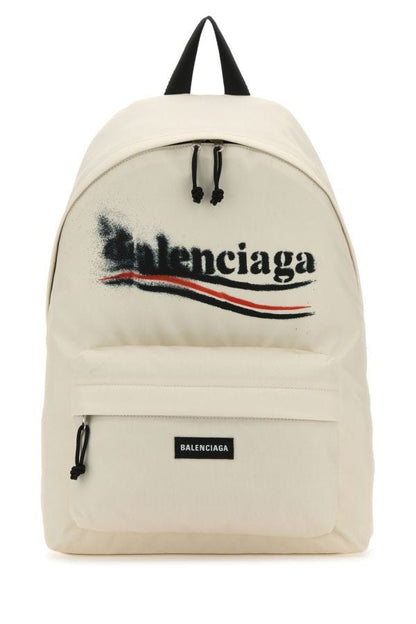 BALENCIAGA | Ivory canvas Explorer backpack