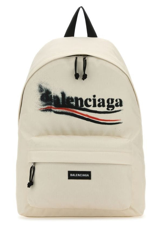BALENCIAGA | Ivory canvas Explorer backpack