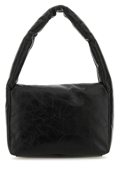 BALENCIAGA | Black nappa leather small Monaco shoulder bag