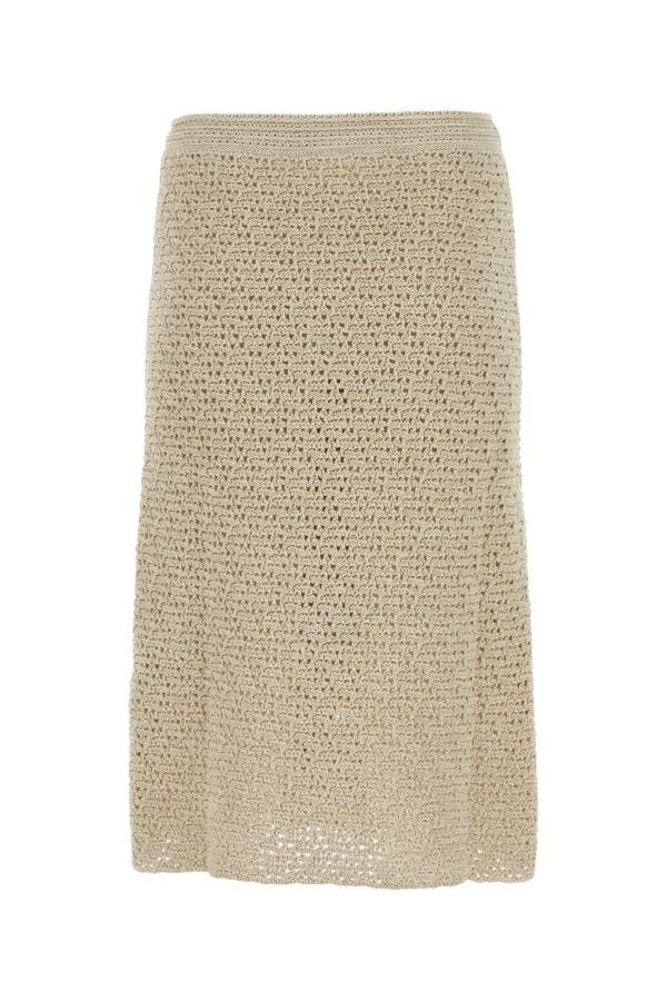 BOTTEGA VENETA | Sand crochet skirt