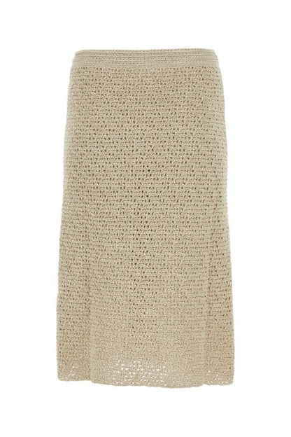 BOTTEGA VENETA | Sand crochet skirt