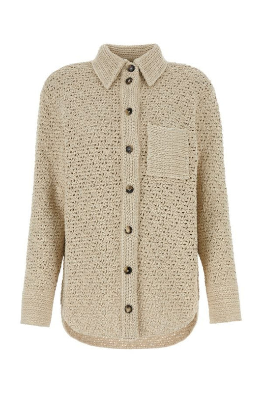 BOTTEGA VENETA | Sand crochet shirt