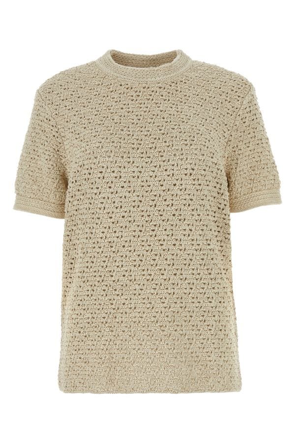BOTTEGA VENETA | Sand crochet t-shirt