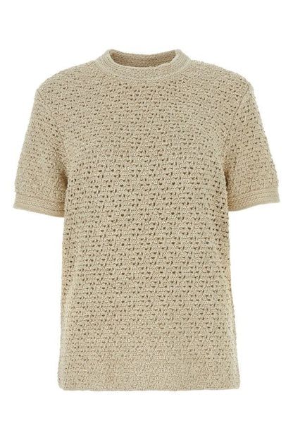 BOTTEGA VENETA | Sand crochet t-shirt