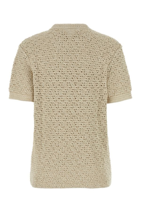 BOTTEGA VENETA | Sand crochet t-shirt
