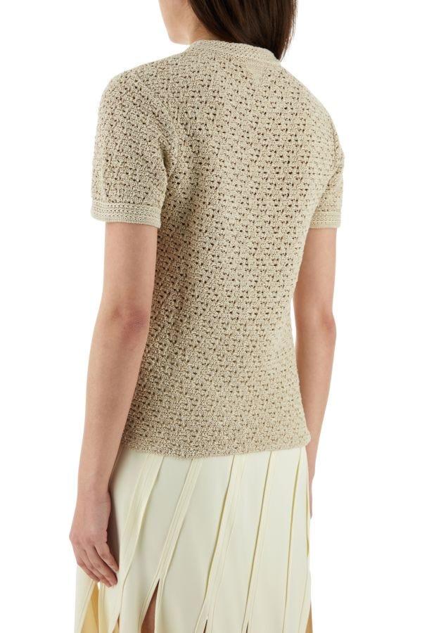 BOTTEGA VENETA | Sand crochet t-shirt