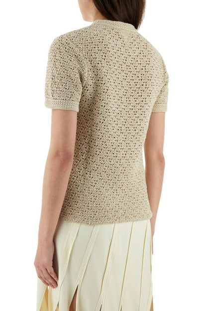 BOTTEGA VENETA | Sand crochet t-shirt