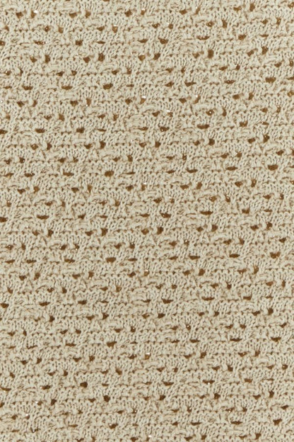 BOTTEGA VENETA | Sand crochet t-shirt