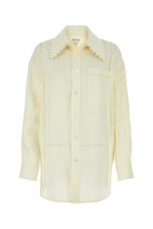 BOTTEGA VENETA | Cream linen shirt