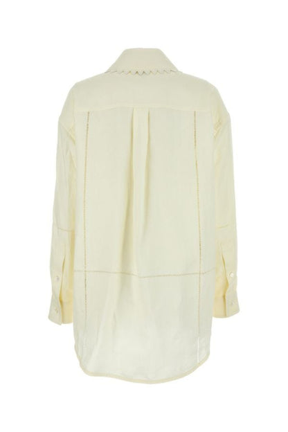 BOTTEGA VENETA | Cream linen shirt