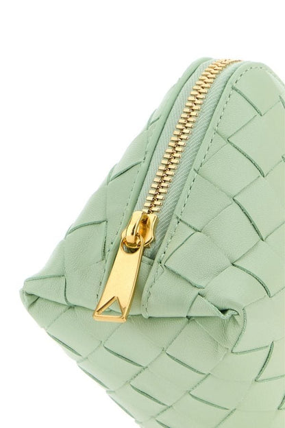 BOTTEGA VENETA | Mint green leather beauty case