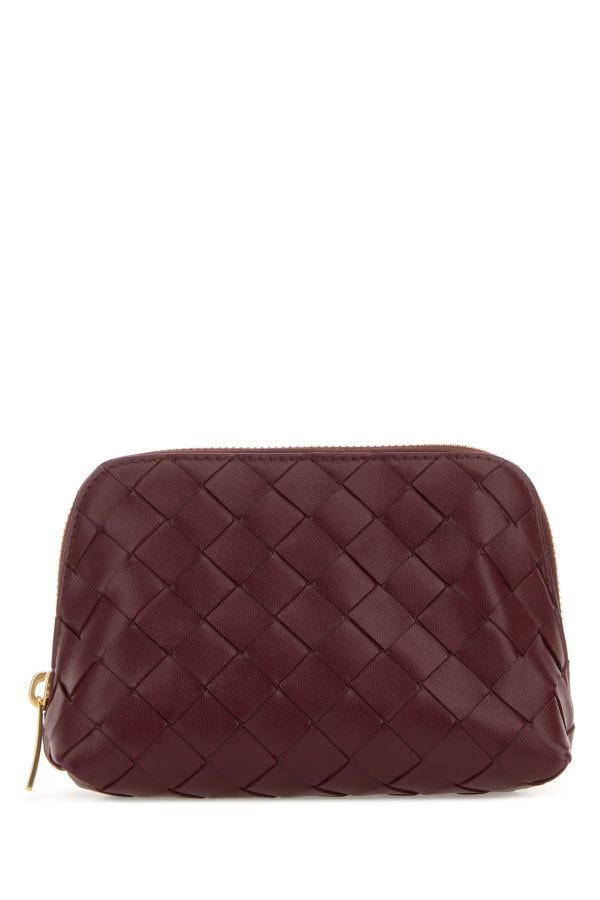 BOTTEGA VENETA | Burgundy leather beauty case