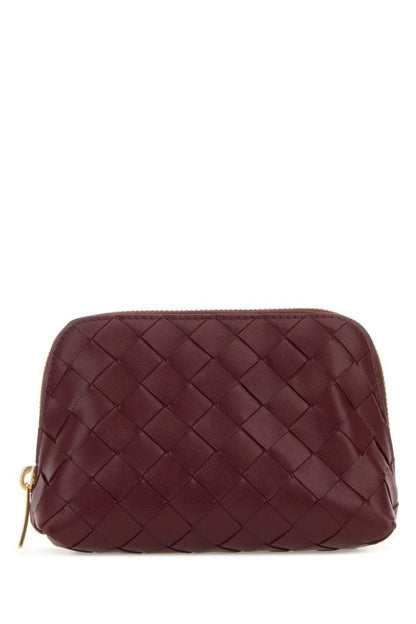 BOTTEGA VENETA | Burgundy leather beauty case