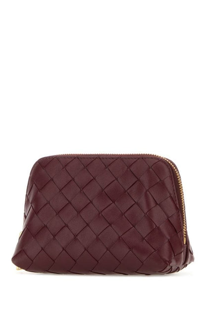 BOTTEGA VENETA | Burgundy leather beauty case