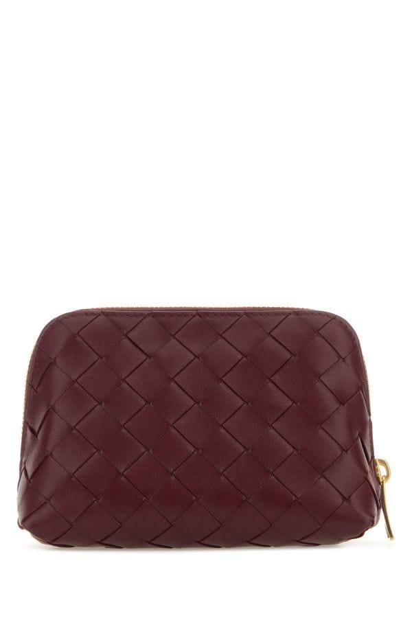BOTTEGA VENETA | Burgundy leather beauty case