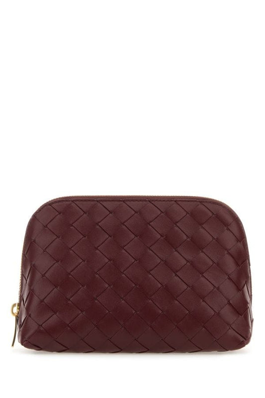 BOTTEGA VENETA | Burgundy leather Half Moon beauty case