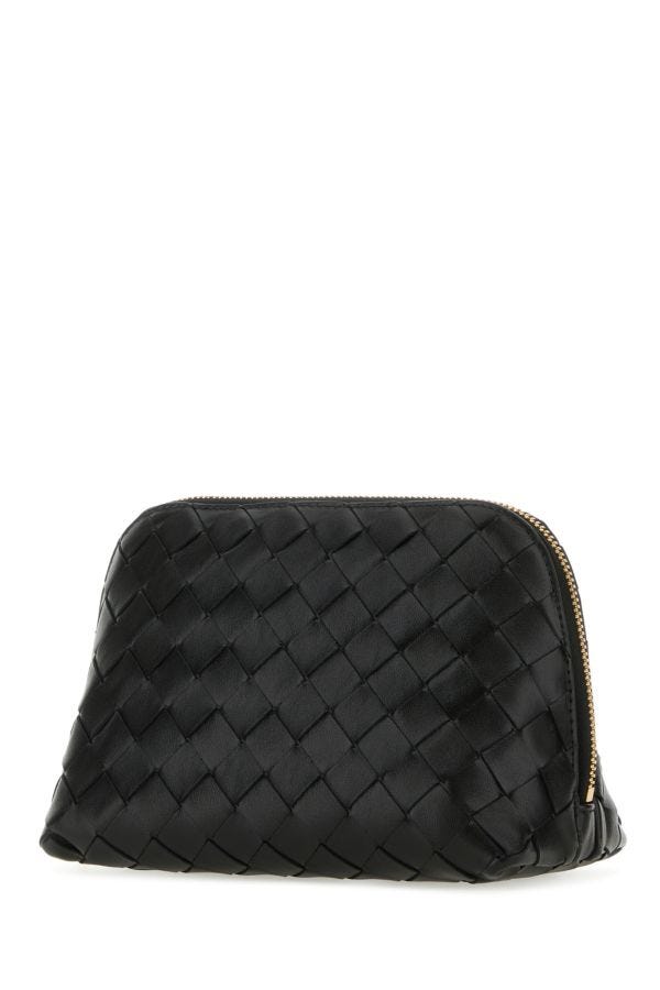 BOTTEGA VENETA | Black leather Half Moon beauty case