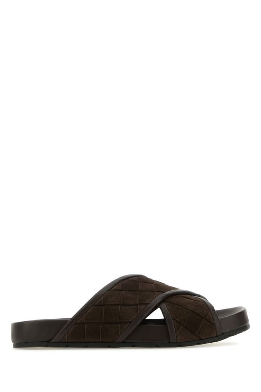 BOTTEGA VENETA | Chocolate suede Tarik slippers