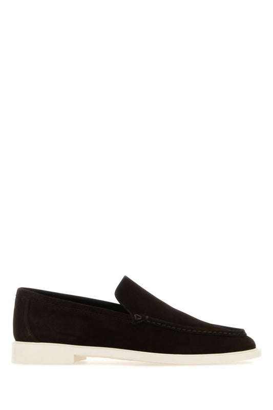 BOTTEGA VENETA | Dark brown suede Astaire loafers