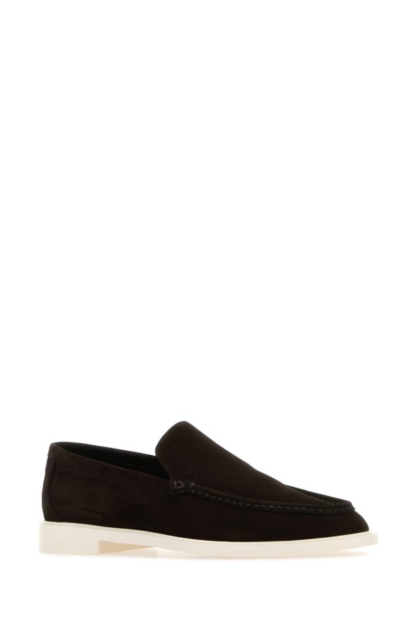 BOTTEGA VENETA | Dark brown suede Astaire loafers