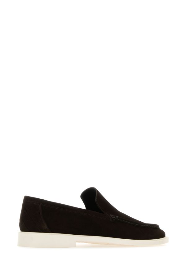 BOTTEGA VENETA | Dark brown suede Astaire loafers