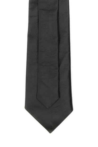 BOTTEGA VENETA | Black leather tie