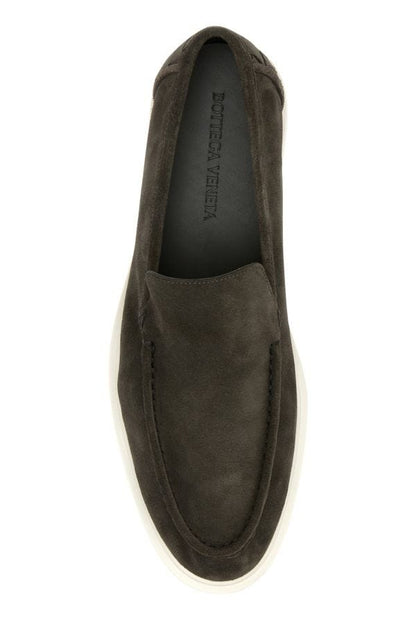 BOTTEGA VENETA | Dark grey suede Astaire loafers
