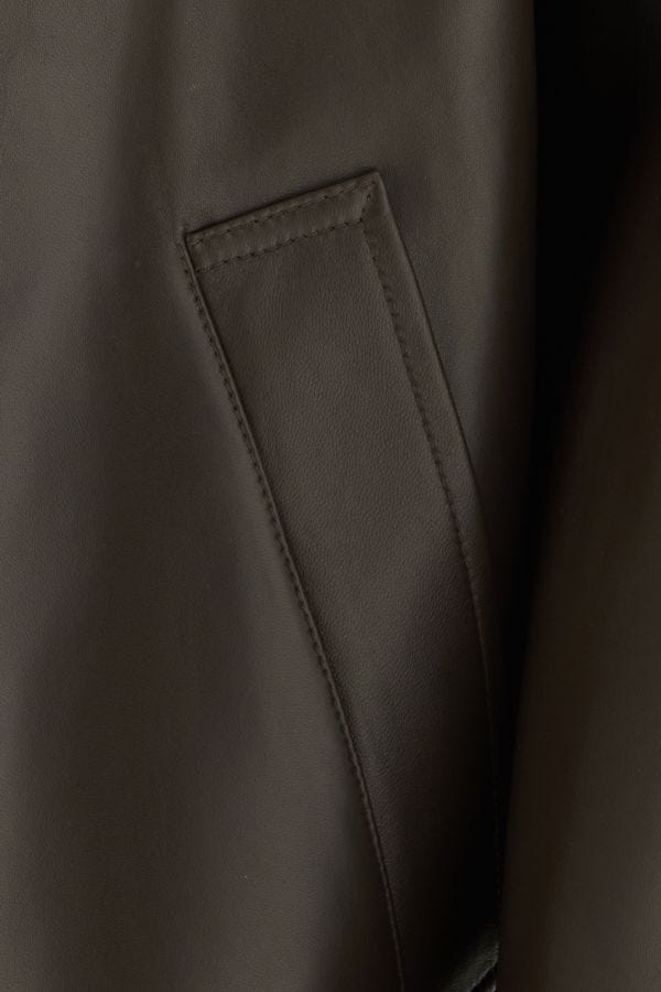 BOTTEGA VENETA | Dark brown leather jacket